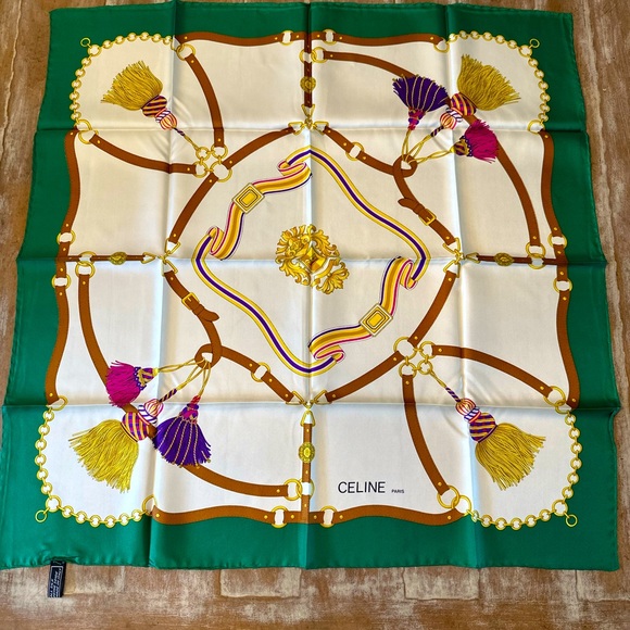 Celine equestrian silk scarf - Picture 1 of 1
